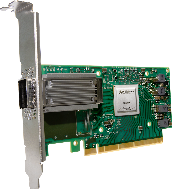 NVIDIA MCX555A-ECAT ConnectX-5 VPI Adapter Card EDR/100GbE 单端口InfiniBand网卡