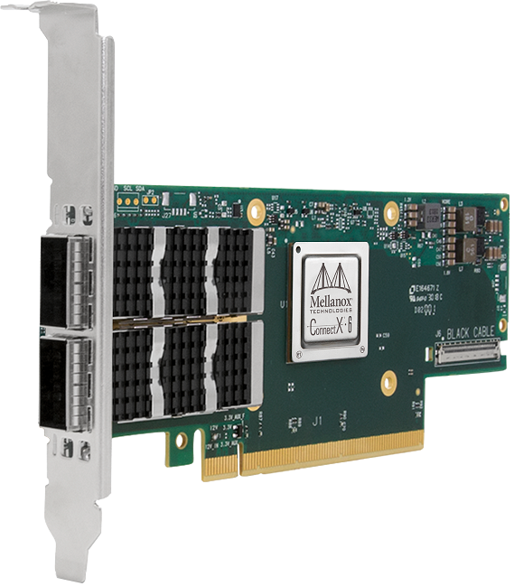 NVIDIA MCX653106A-ECAT-SP ConnectX-6 VPI Adapter Card HDR100/EDR/100GbE双端口InfiniBand网卡