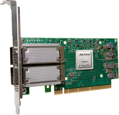 NVIDIA MCX556A-ECUT ConnectX-5 VPI Adapter Card EDR/100GbE双端口InfiniBand网卡